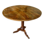 Table ronde ancienne avec dtails marqueterie