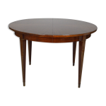 Table ronde art dco en acajou par jacques adnet vers 1940