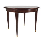 Table ronde art dco en acajou par jacques adnet, vers 1940
