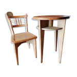Table ronde et sa chaise, 1960 Table ronde et sa chaise, 1960