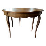 Table ronde ou demi - lune style louis xv avec trois rallonges Table ronde ou demi - lune style louis xv avec trois rallonges
