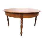 Table ronde demie lune en chne