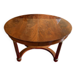 Table ronde empire en acajou, avec pied central  colonnes