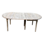 Table ronde extensible louis philippe xixème à volet pliable 6 pieds 200cm Table ronde extensible louis philippe xixème à volet pliable 6 pieds 200cm