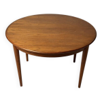 Table ronde extensible vintage scandinave p. jeppesens m�belfabrik
