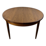 Table ronde g - plan en teck a allonge papillon 1960's Table ronde g - plan en teck a allonge papillon 1960's