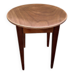 Table ronde guéridon, bois, vintage, années 50 Table ronde guéridon, bois, vintage, années 50