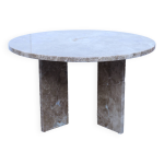Table ronde en marbre beige