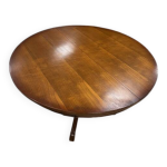 Table ronde pied central, 2 rallonges