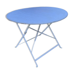 Table ronde pliante en métal, circa 1950 Table ronde pliante en métal, circa 1950