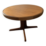 Table ronde scandinave vintage  pied central toile dite par baumann