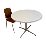 Table ronde space age pieds m�tal ann�es 80 / 90