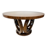Table ronde de style art d�co  milano  - palissandre - fabricant de meubles stylis�s
