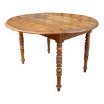 Table ronde  volets de style louis philippe en merisier