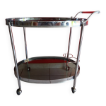 Table roulante bar chrome design an 70 Table roulante bar chrome design an 70