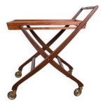 Table roulante danoise pliable en teck, svend aage madsen / illums bolhigus.