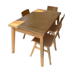 Table de salle  manger et ses 4 chaises