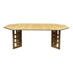 Table de salle à manger anglaise en chêne des années 1970 avec 2 allonges Table de salle à manger anglaise en chêne des années 1970 avec 2 allonges