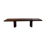 Table de salle à manger en bois palissandre vernis Table de salle à manger en bois palissandre vernis