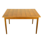 Table de salle � manger extensible de l�bke, noyer, h�tre, mod�le vintage des ann�es 60