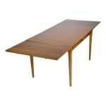 Table de salle  manger extensible en noyer, design mid - century, allemagne, annes 1960