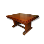 Table de salle à manger moderniste en placage de palissandre . Table de salle à manger moderniste en placage de palissandre .