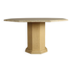 Table de salle  manger octogonale en travertin, italie