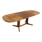 Table de salle � manger ovale extensible vintage glostrup danoise en teck massif des ann�es 1960