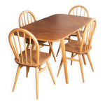 Table de salle à manger rétro blonde ercol modèle 383 et quatre chaises de cuisine windsor modèle 370 ... Table de salle à manger rétro blonde ercol modèle 383 et quatre chaises de cuisine windsor modèle 370 ...