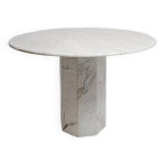 Table de salle  manger ronde en marbre, 1970 - 113cm