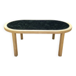 Table de salle  manger en rotin 1980