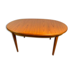 Table de salle  manger en teck zebrano mcm