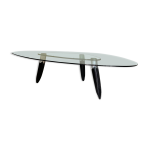 Table de salle  manger en verre d'art de murano de maurice barilone pour roche bobois