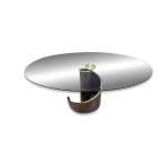 Table de salle  manger en verre et bronze de style brutaliste des annes 1990, signe barilone pour ...