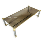 Table de salon chromée style hollywood regency Table de salon chromée style hollywood regency