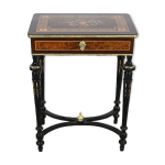 Table de salon en palissandre et loupe d amboine, style louis xvi, poque napolon iii