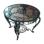 Table de salon structure en fer forg