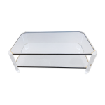 Table de salon transparente de lucite 1970 Table de salon transparente de lucite 1970