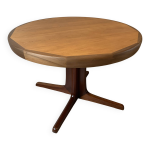 Table scandinave ronde vintage � pied central �toile �dit�e par baumann