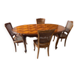 Table style régence et 4 chaises Table style régence et 4 chaises