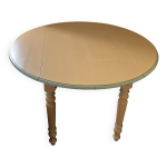 Table de tonge + 6 chaises assorties bois massif peint style provenal