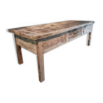 Table de travail franaise vintage en pin, lot de cuisine industriel des annes 1930 avec tiroir et ...