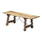 Table  trteaux rustique d'art populaire, espagne, 19me sicle