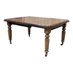 Table victorienne  manivelle en acajou du xixme avec 1 allonge