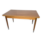 Table vintage rectangulaire avec 2 rallonges des annes 60