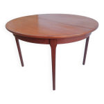 Table vintage ronde en teck des années 60 Table vintage ronde en teck des années 60