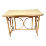 Table vintage en rotin