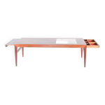 Table vitrine en palissandre