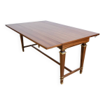 Importante table  volets en acajou sapelli, style directoire 1970