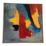 Tableau abstrait acrylique sur toile